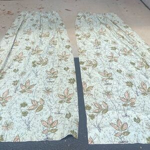 True Vintage Mid Century Barkcloth Curtains (set of 2)